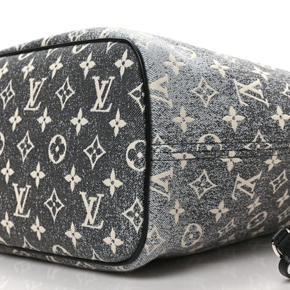 Louis Vuitton Denim Monogram Jacquard Neverfull MM Grey 8 of 8
