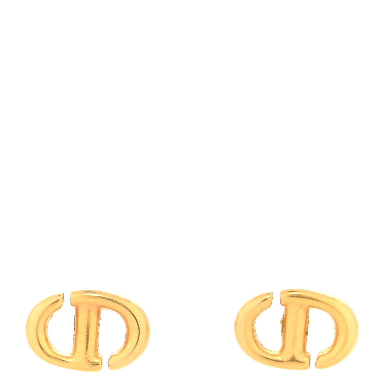 Christian Dior Metal Petit CD Stud Earrings Gold 1 of 4