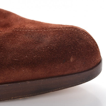 Saint Laurent Suede Buckle Mules 38 Brown 12 of 12