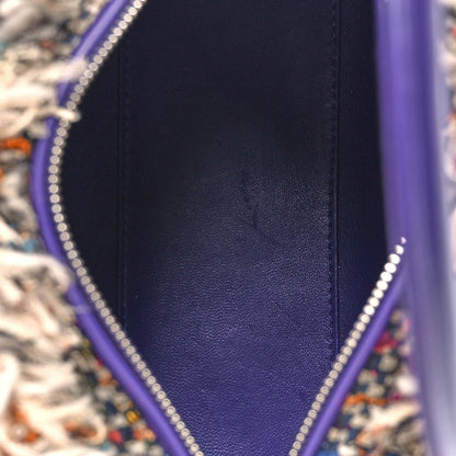 Christian Dior Tweed Fringe Medium Lady Dior Purple 11 of 15