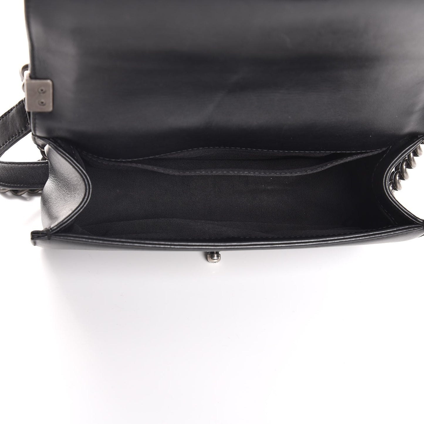 Lambskin Quilted Medium Boy Flap Black