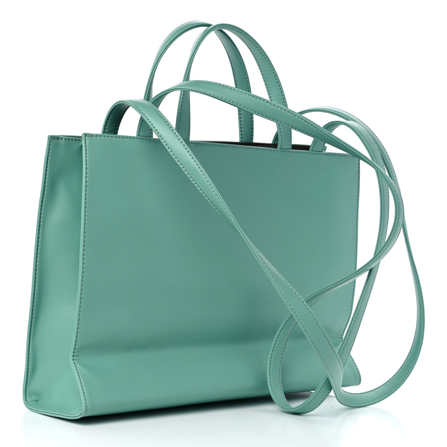 Vegan Leather Medium Shopping Bag Sage