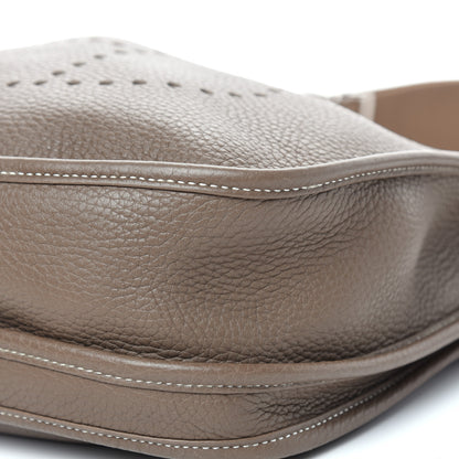 Hermes Taurillon Clemence Evelyne III PM Etoupe 9 of 10