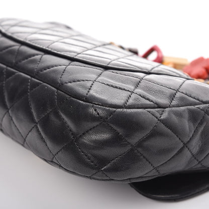 Chanel Lambskin Quilted Medium Cruise Charm Single Flap Black 17 of 18