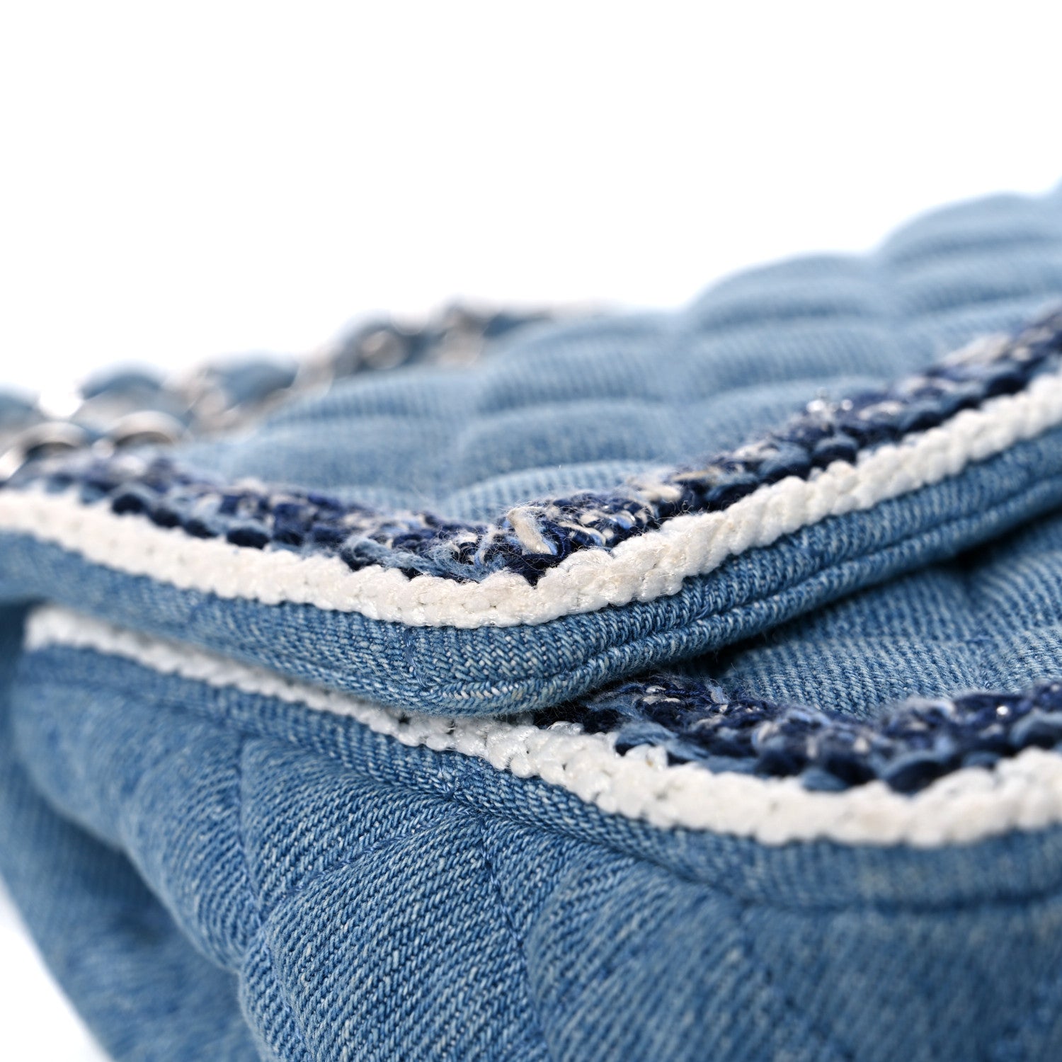 Chanel Denim Braided Medium Flap Bag Light Blue 10 of 10