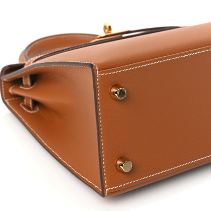 Hermes Epsom Kelly Sellier 25 Gold 8 of 9