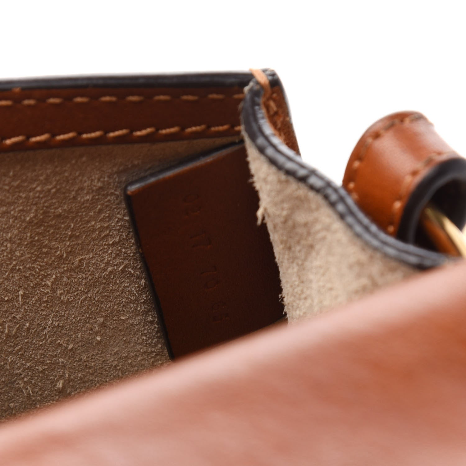 Chloe Calfskin Suede Small Nile Bracelet Bag Caramel 9 of 10