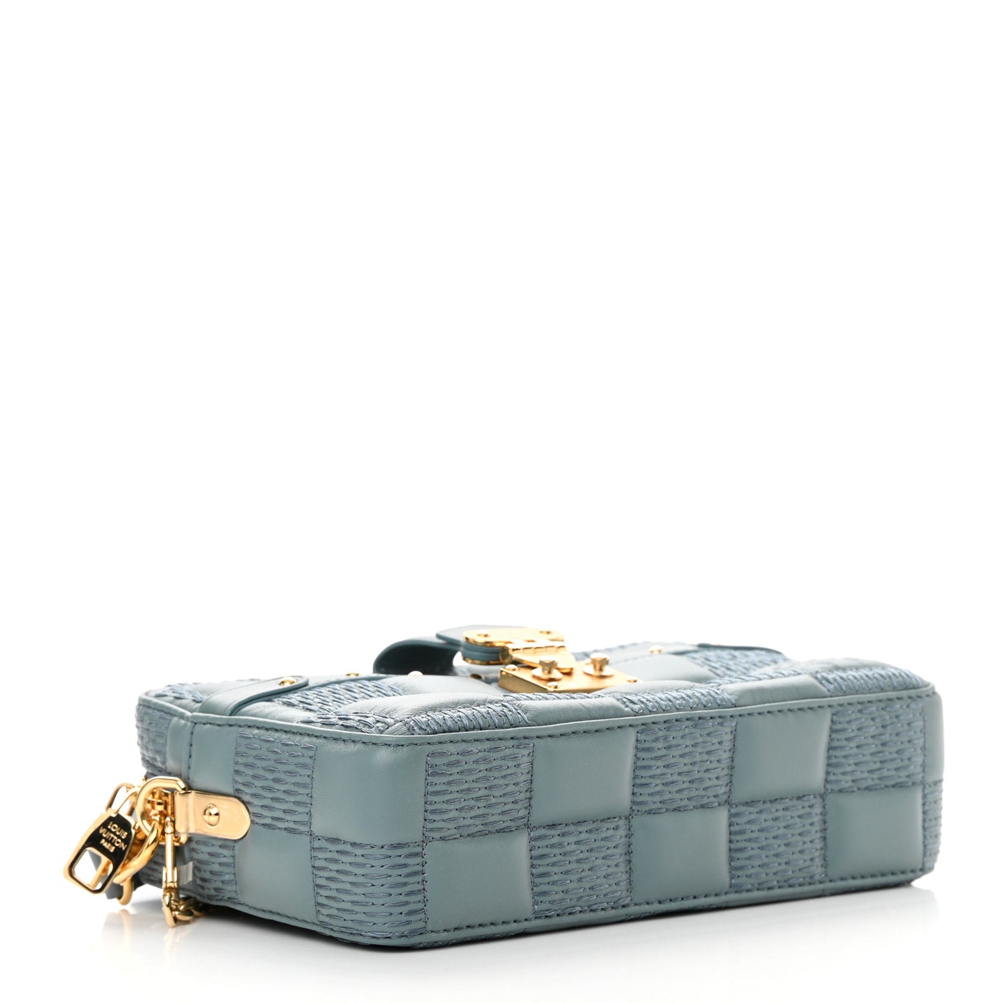 Lambskin Damier Quilt Troca PM Glacier
