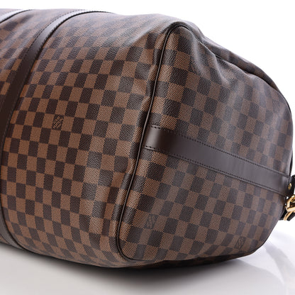 Louis Vuitton Damier Ebene Keepall Bandouliere 55 9 of 9