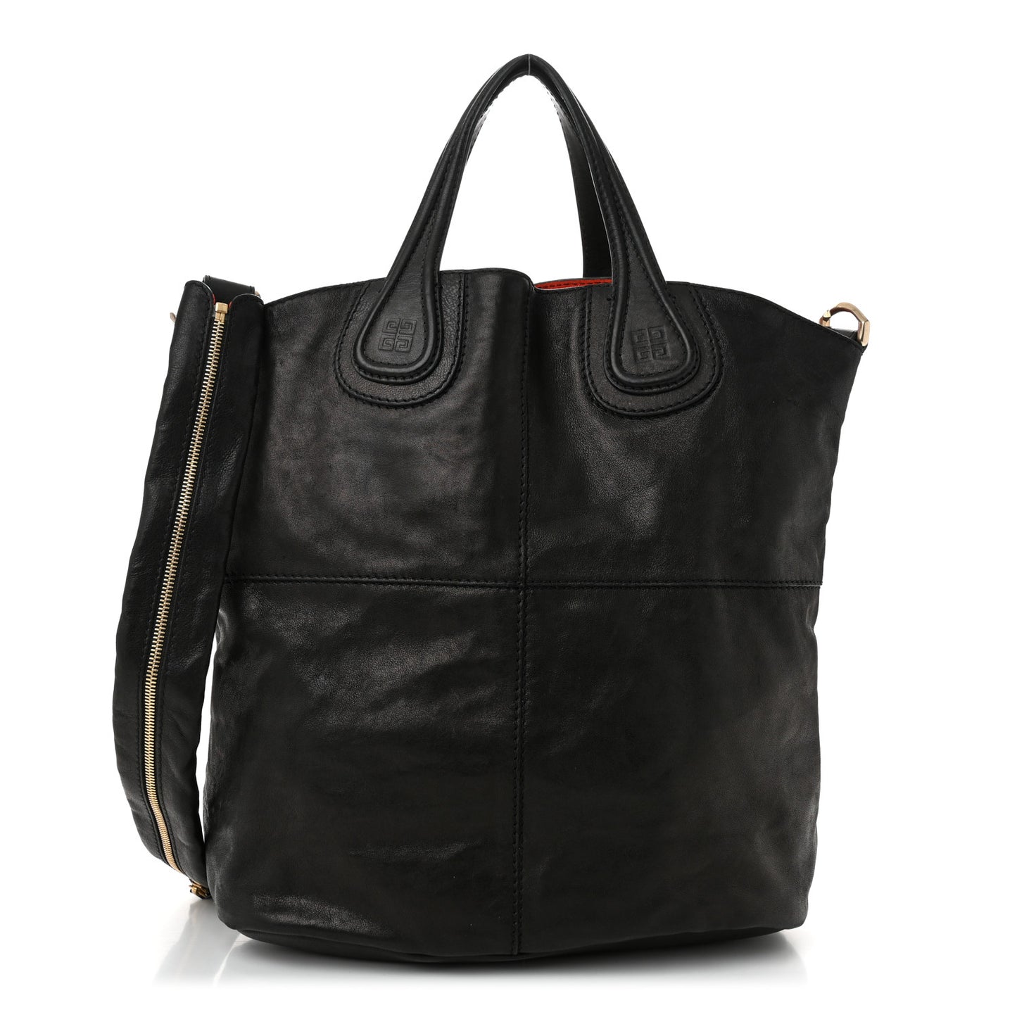 Lambskin Nightingale North South Tote Black