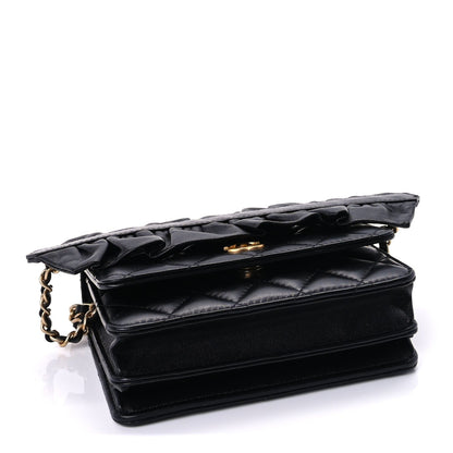 Chanel Lambskin Quilted Mini Romance Wallet On Chain WOC Black 3 of 8