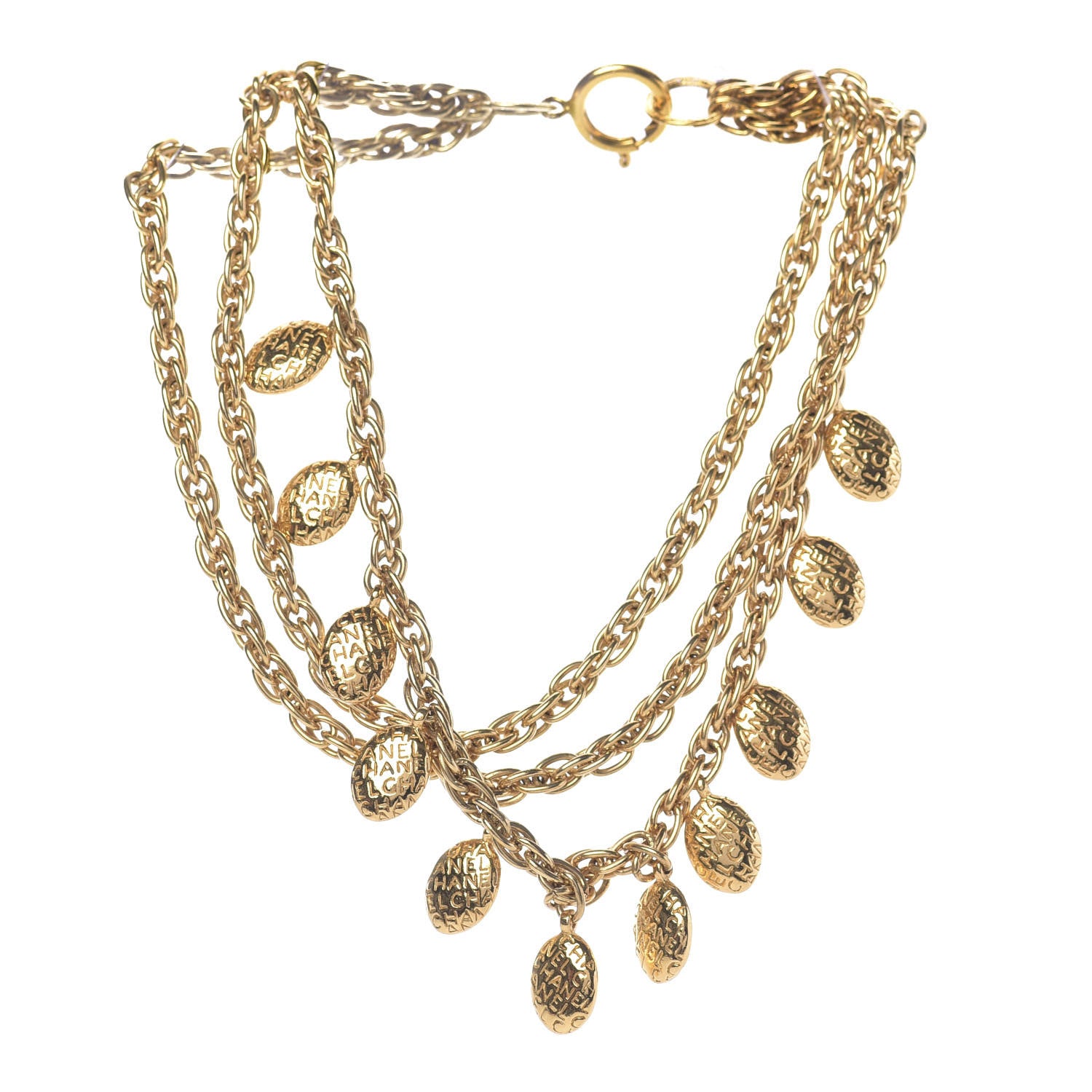 Chanel CC Medallions Necklace Gold 1 of 6