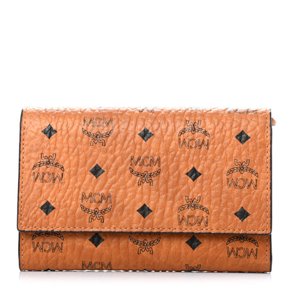 MCM Visetos Trifold Wallet Cognac 1 of 7