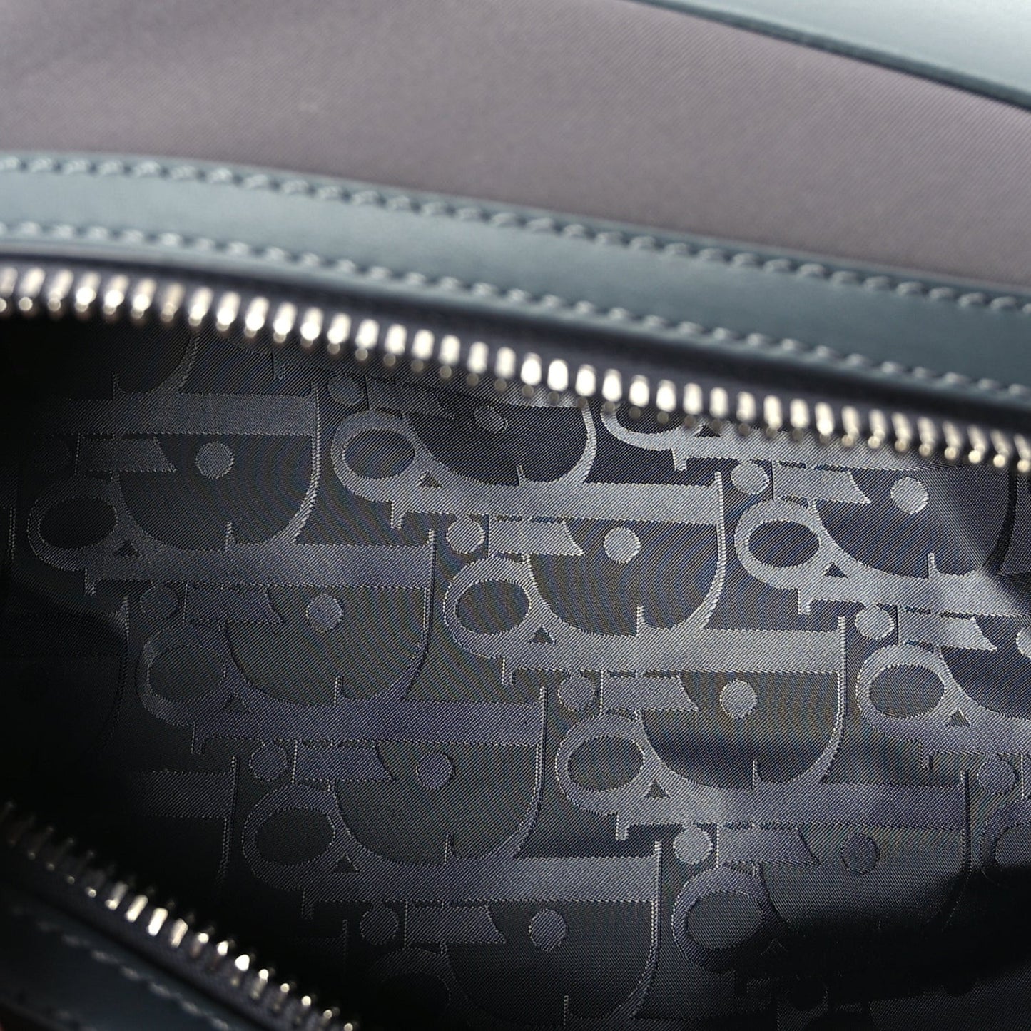 Calfskin Nylon Scarab Sling Bag  Grey