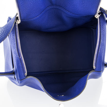 Hermes Taurillon Clemence Lindy 30 Bleu Electrique 5 of 7
