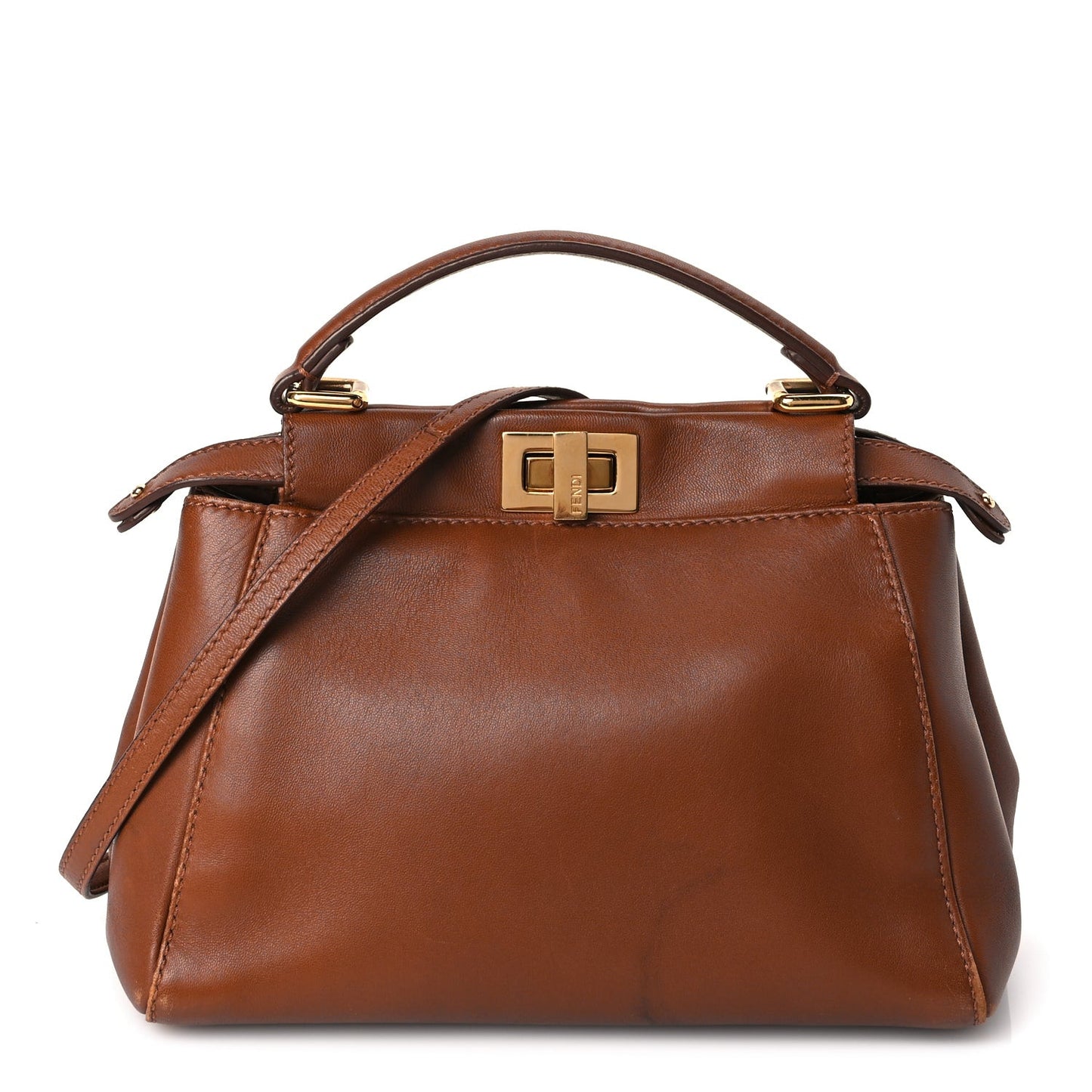 Nappa Mini Peekaboo Iconic Satchel Corteccia