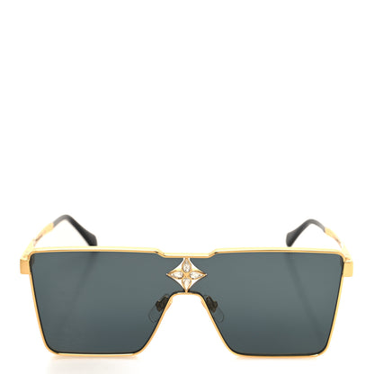 Louis Vuitton Acetate Swarovski Crystal Cyclone Sunglasses Z1700U Gold 2 of 7