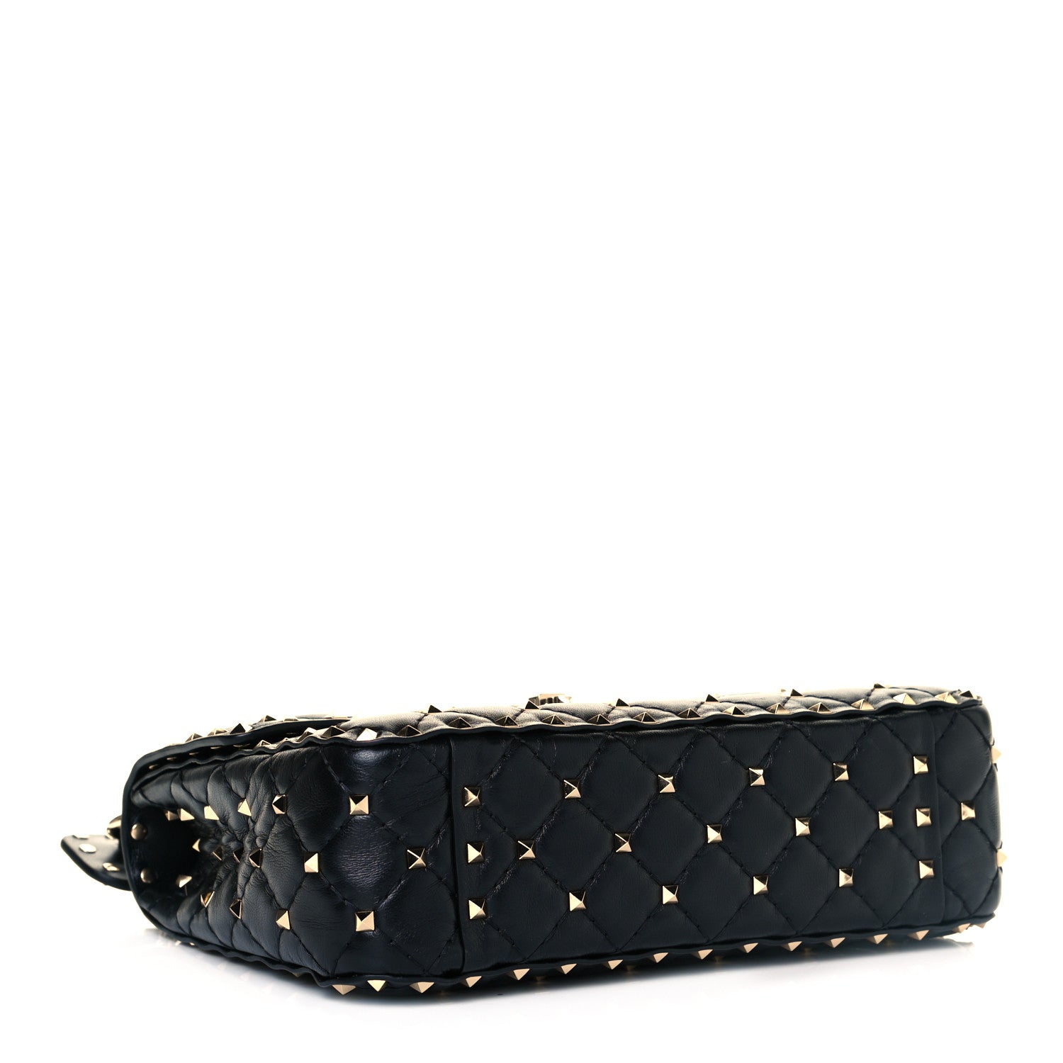 Valentino Garavani Lambskin Medium Rockstud Spike Shoulder Bag Black 4 of 10