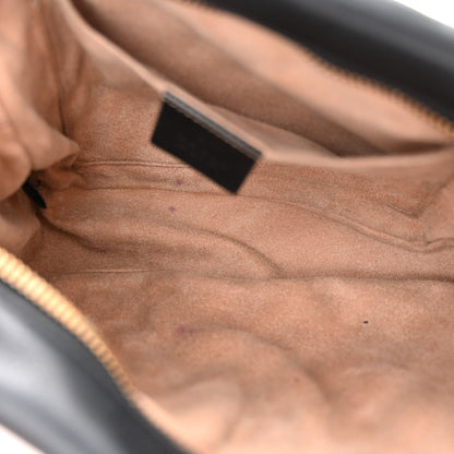 Gucci Monogram Matelasse Diagonal Small GG Marmont Chain Shoulder Bag Beige Black 5 of 14