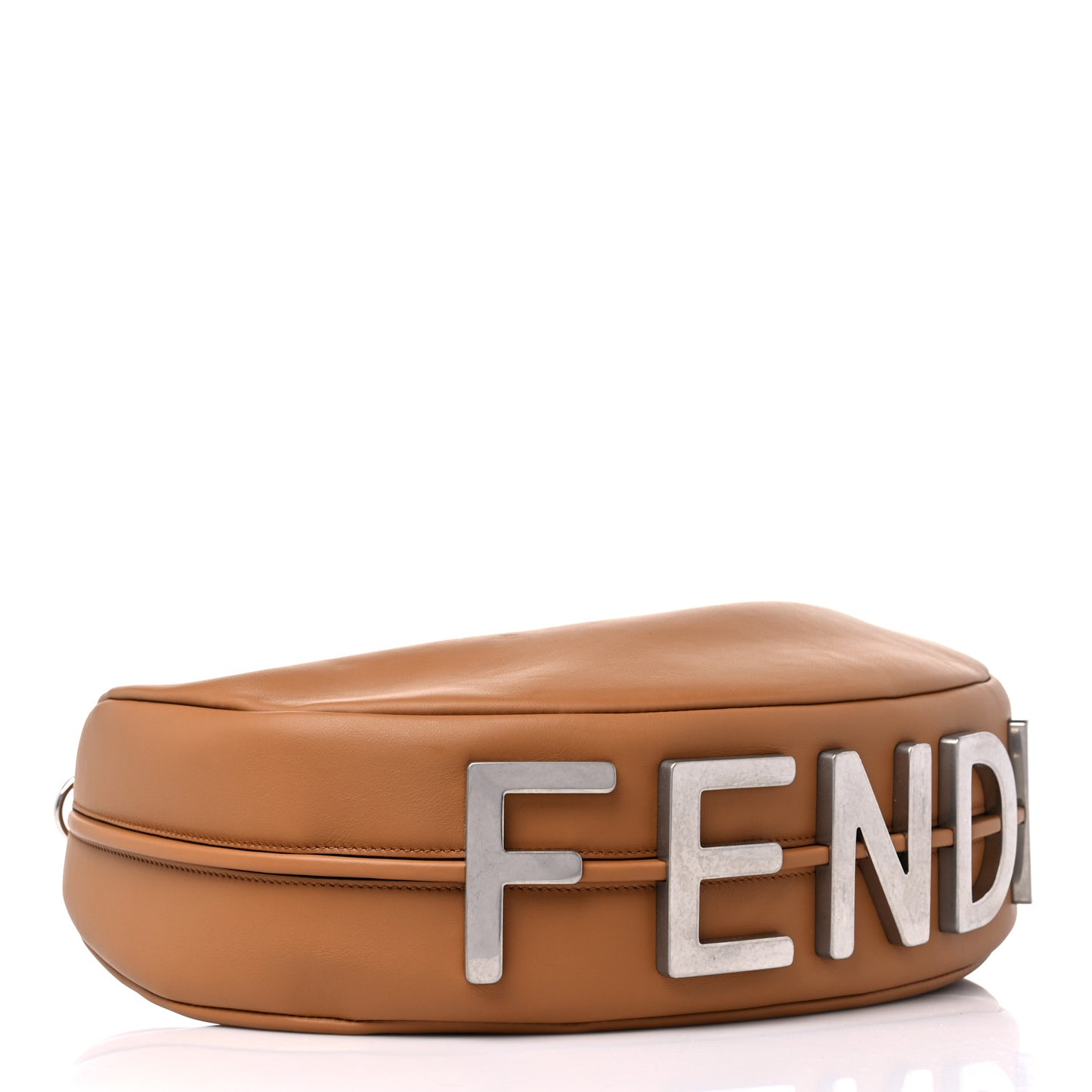 Vitello Grace Matte Medium Fendigraphy Hobo Bag Caramello