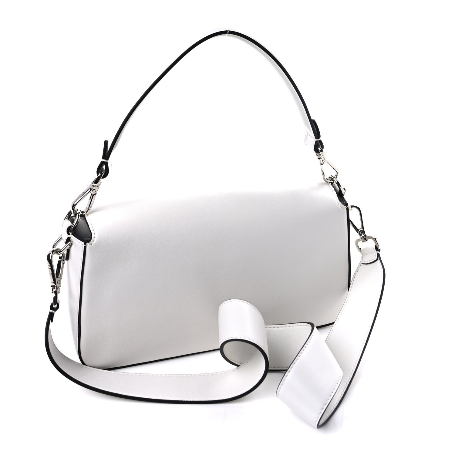 Fendi X MARC JACOBS Nappa Logo Medium Baguette White 2 of 8
