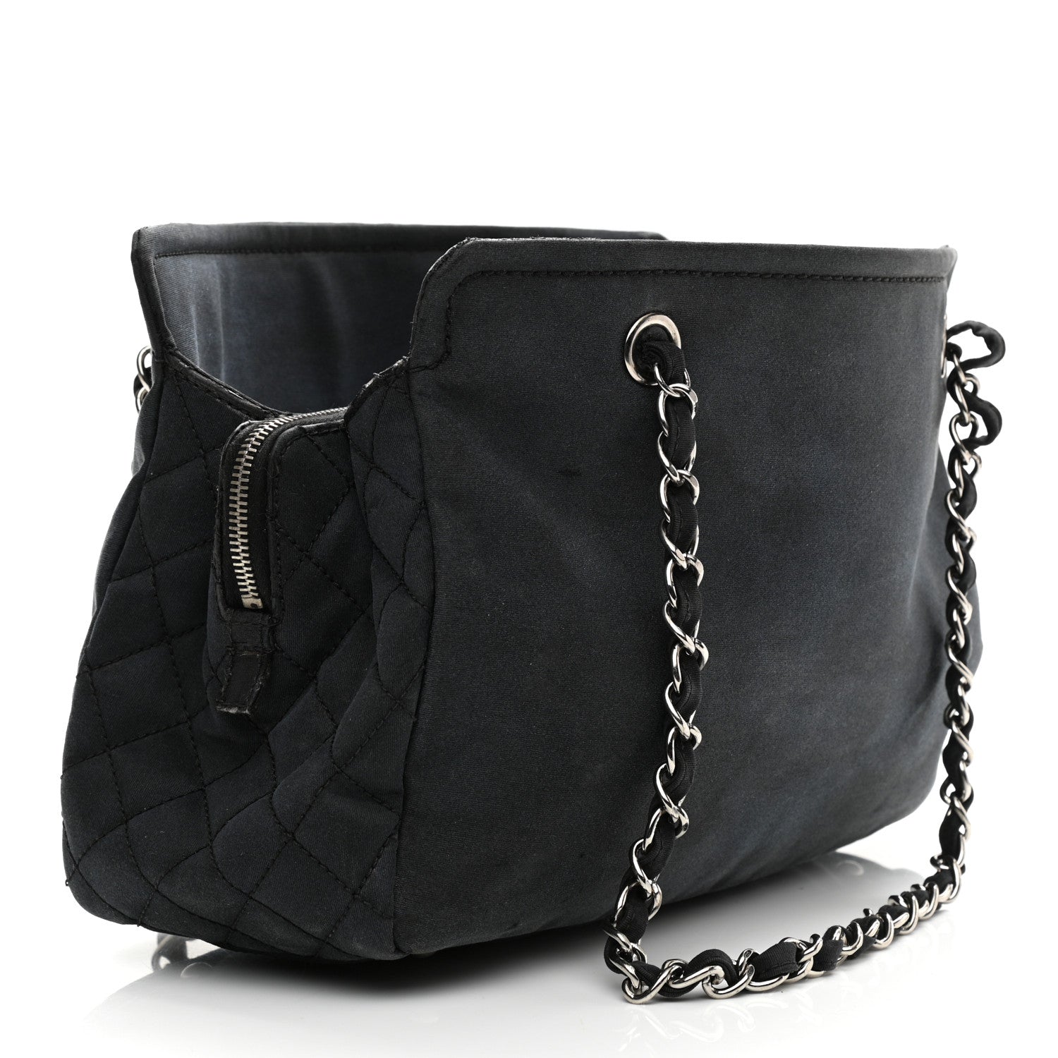 Chanel Canvas Lipstick Ligne Tote Black 3 of 23