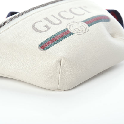 Gucci Grained Calfskin Small Logo Belt Bag White 8 of 9