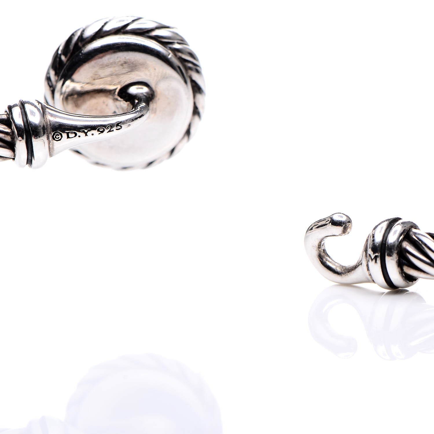 David Yurman Sterling Silver Turquoise 3mm Chatelaine Bracelet 6 of 7