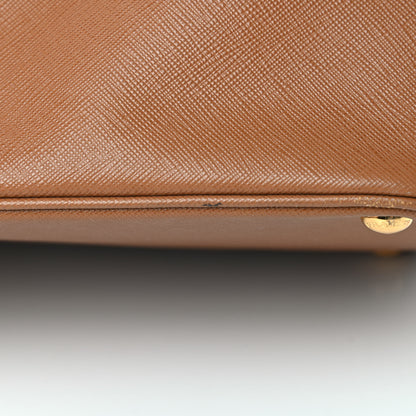 Prada Saffiano Medium Galleria Double Zip Tote Caramel 16 of 18