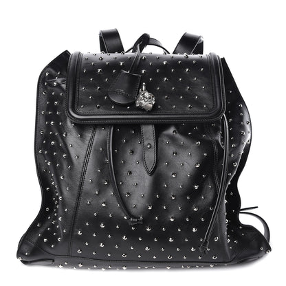Alexander McQueen Calfskin Studded Padlock Backpack Black 3 of 12