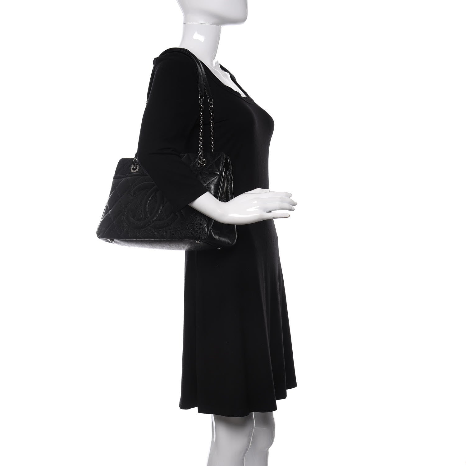 Chanel Caviar Quilted Timeless CC Soft Tote Black 2 of 11