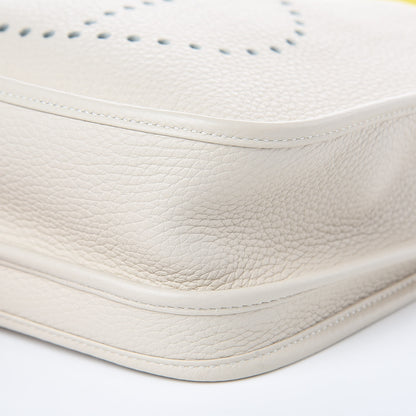 Hermes Taurillon Clemence Amazone Evelyne III PM Craie Lime 10 of 11