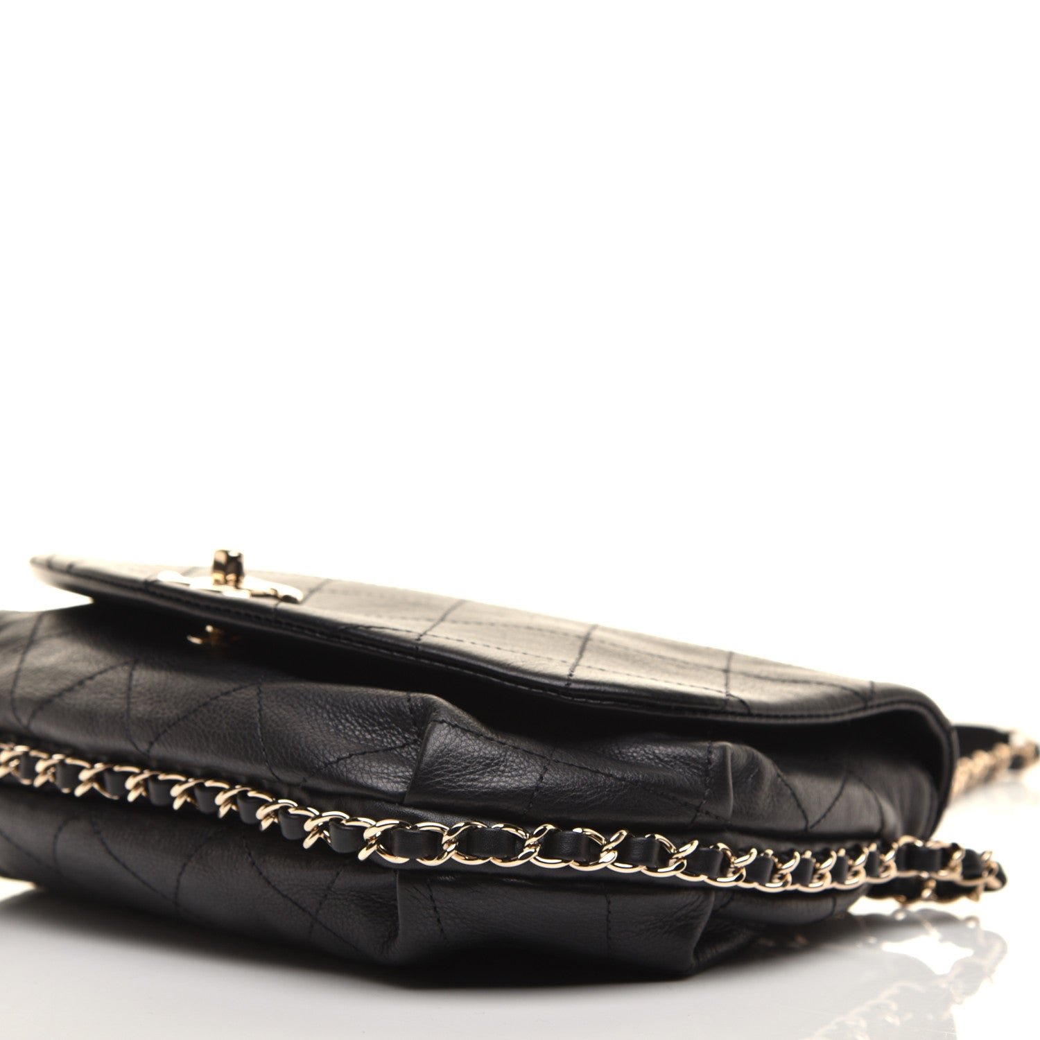 Chanel Calfskin Stitched Messenger Flap Black 8 of 8