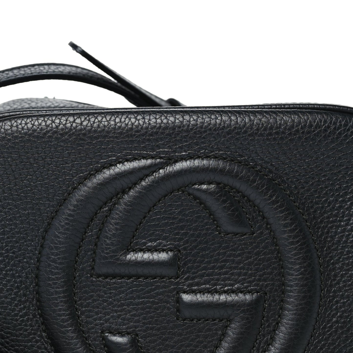Pebbled Calfskin Small Soho Disco Bag  Black