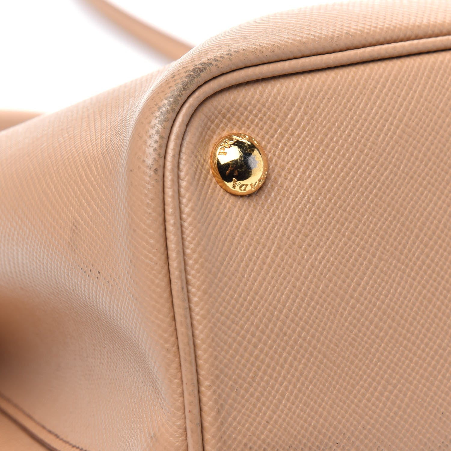 Prada Saffiano Cuir Medium Double Bag Noisette Papaya 31 of 47