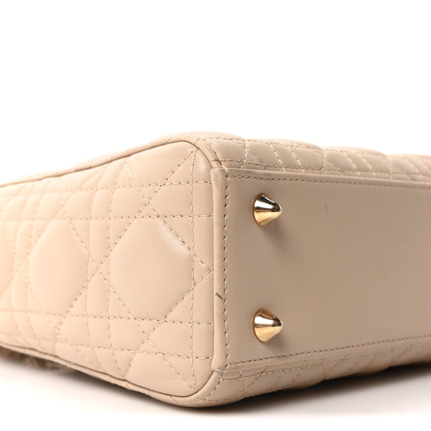 Christian Dior Lambskin Cannage Small My ABCDior Lady Dior Beige 9 of 10