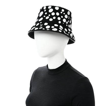 Louis Vuitton LV x YK Monogram Dots Reversible Bucket Hat S Black White 2 of 14