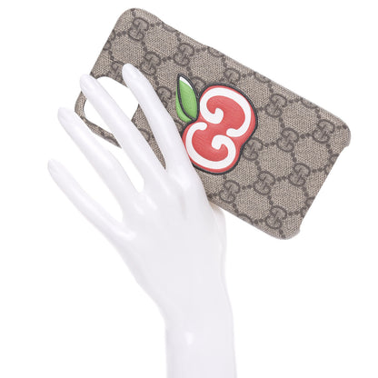 Gucci GG Supreme Monogram Apple Print iPhone 11 Pro Max Case 2 of 7