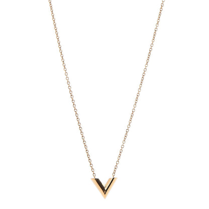 Louis Vuitton Essential V Necklace Gold 1 of 5