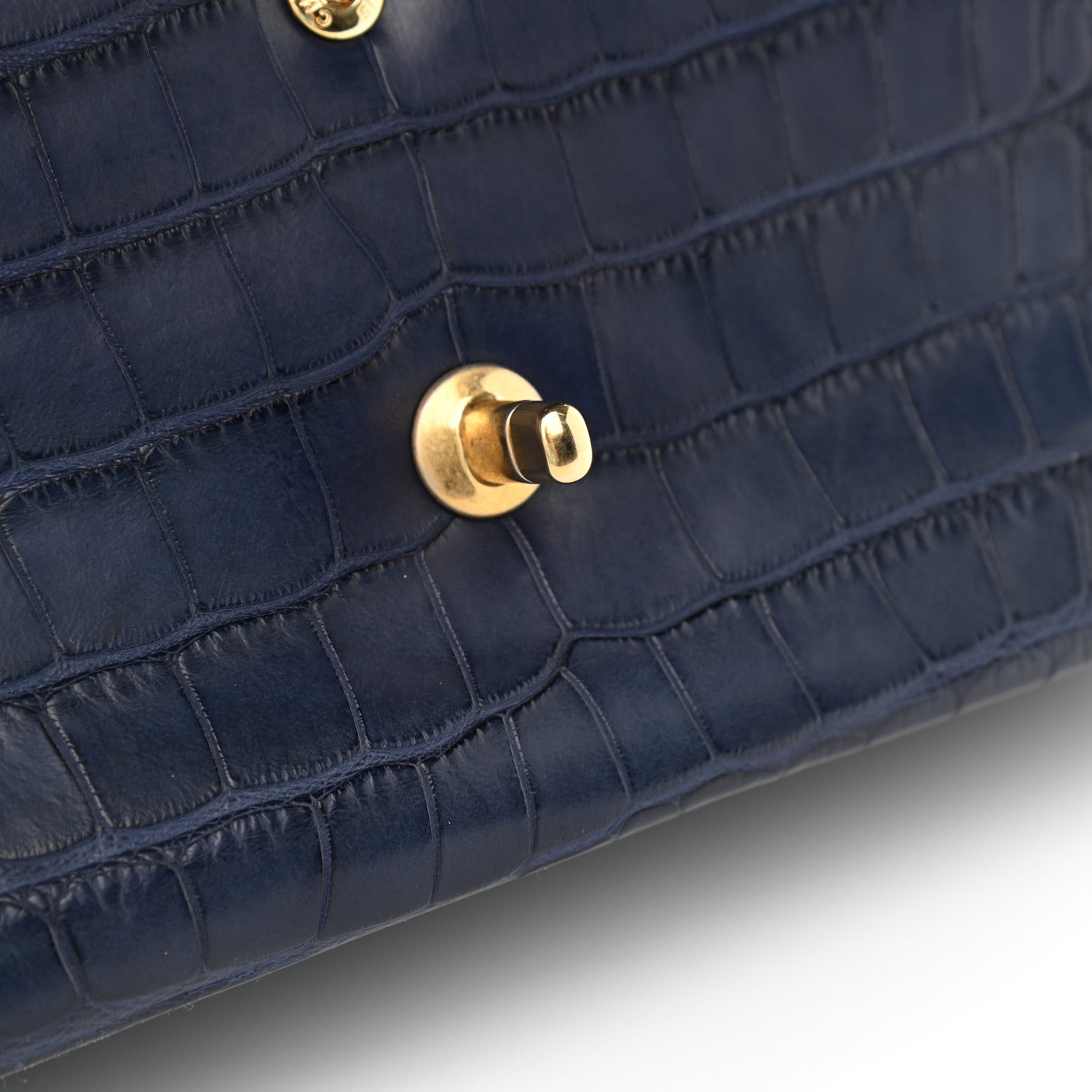 Chanel Alligator Jumbo Double Flap Blue 10 of 12
