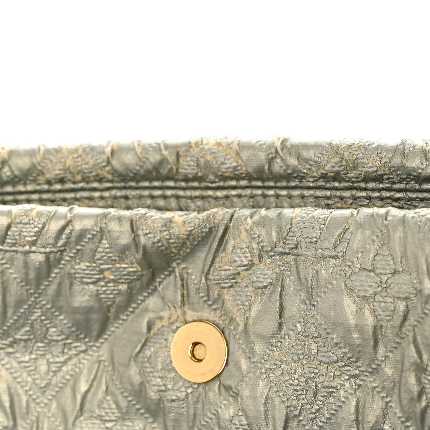 Jacquard Quilted Monogram Limelight Clutch GM Perle