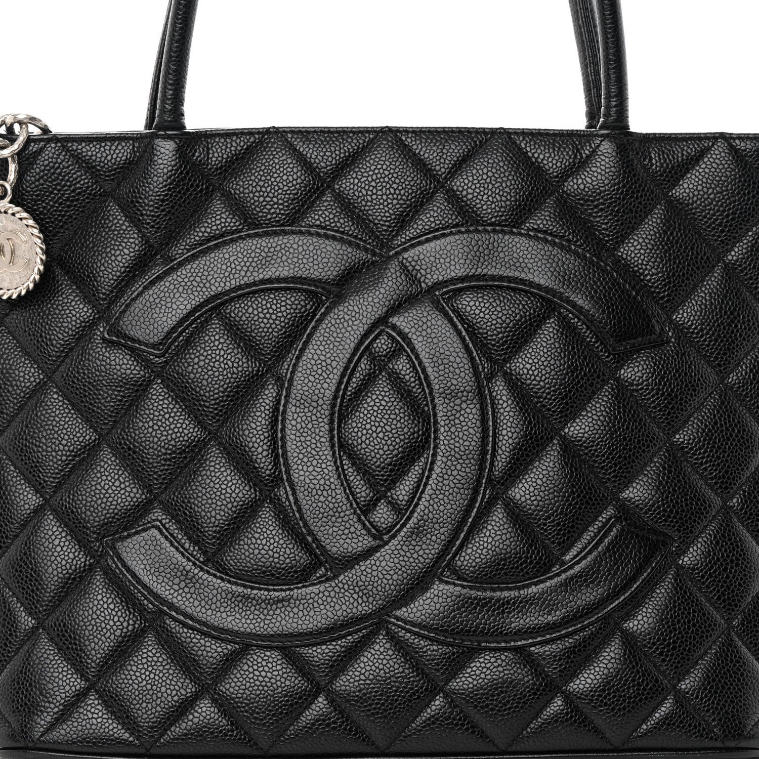 Chanel Caviar Quilted Medallion Tote Black 8 of 10