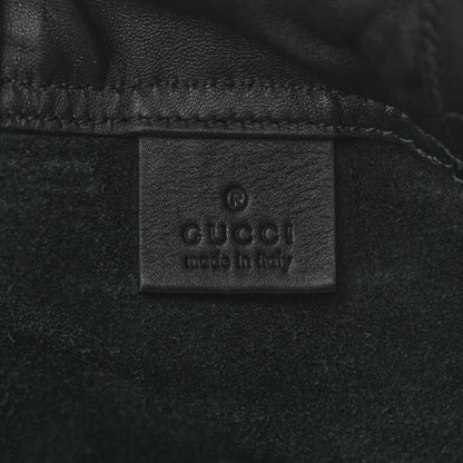 Gucci Calfskin Logo Drawstring Backpack Black 7 of 11