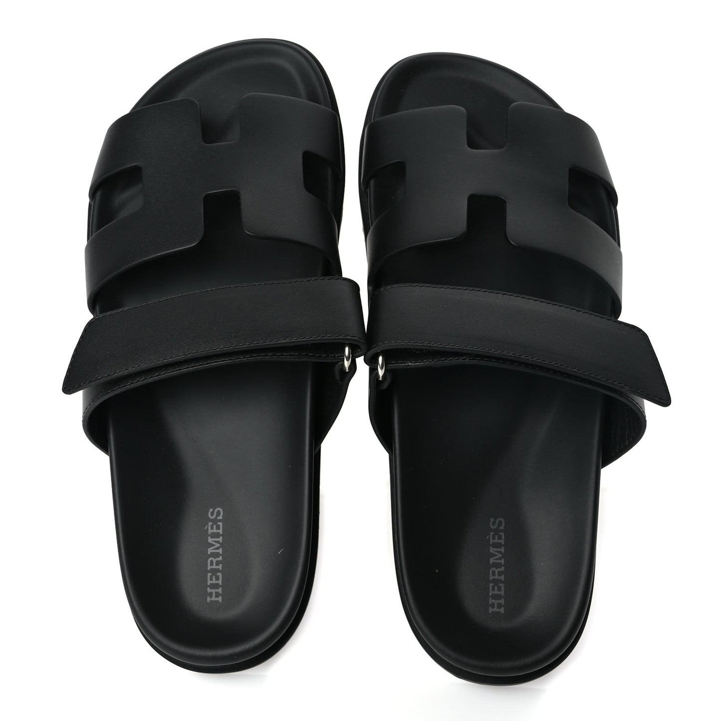 Calfskin Womens Chypre Sandals 38.5 Black