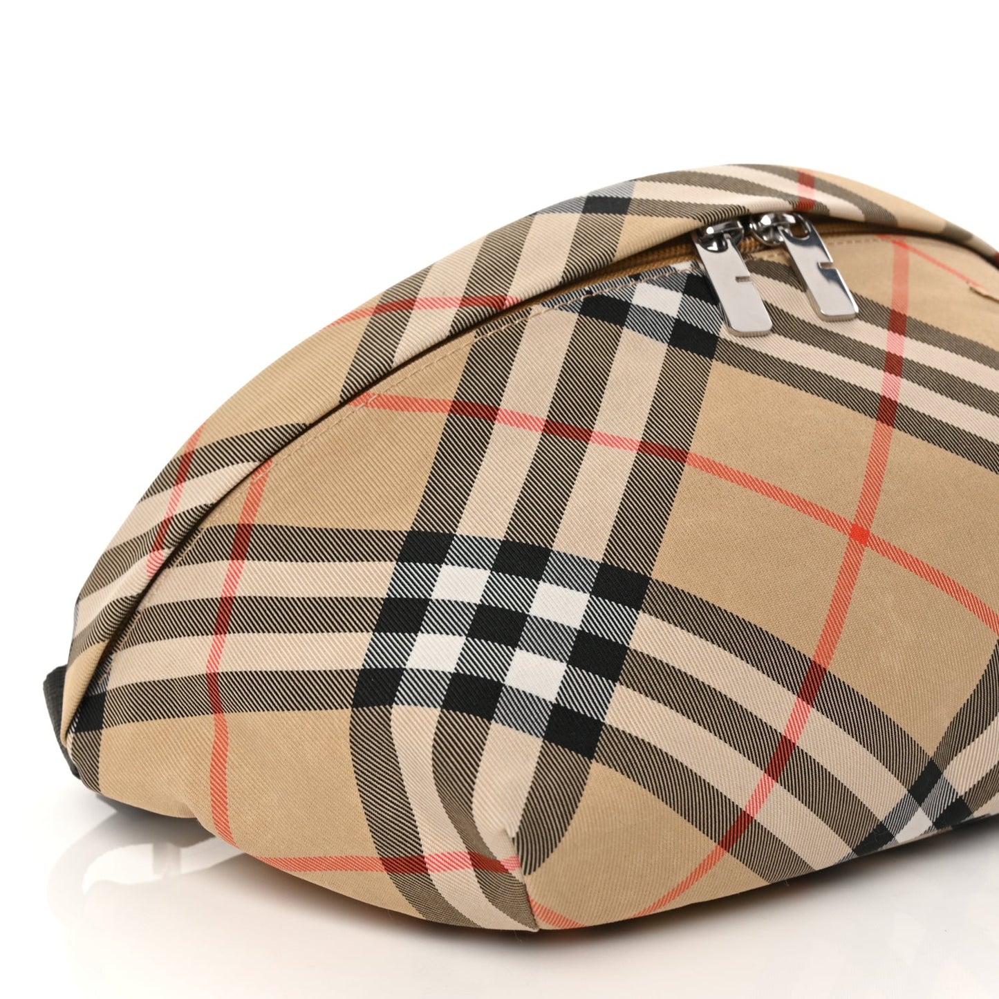 Canvas Check Belt Bag Black Sand Sand