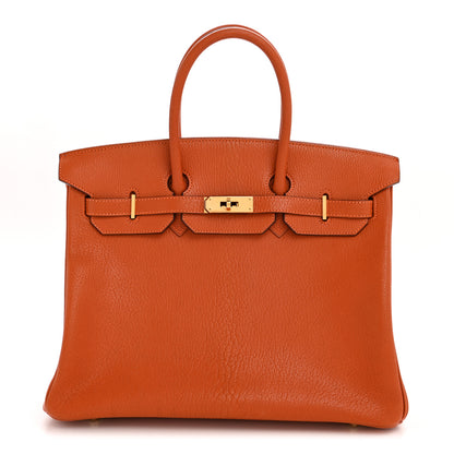 Hermes Chevre de Coromandel Birkin 35 Potiron 1 of 15