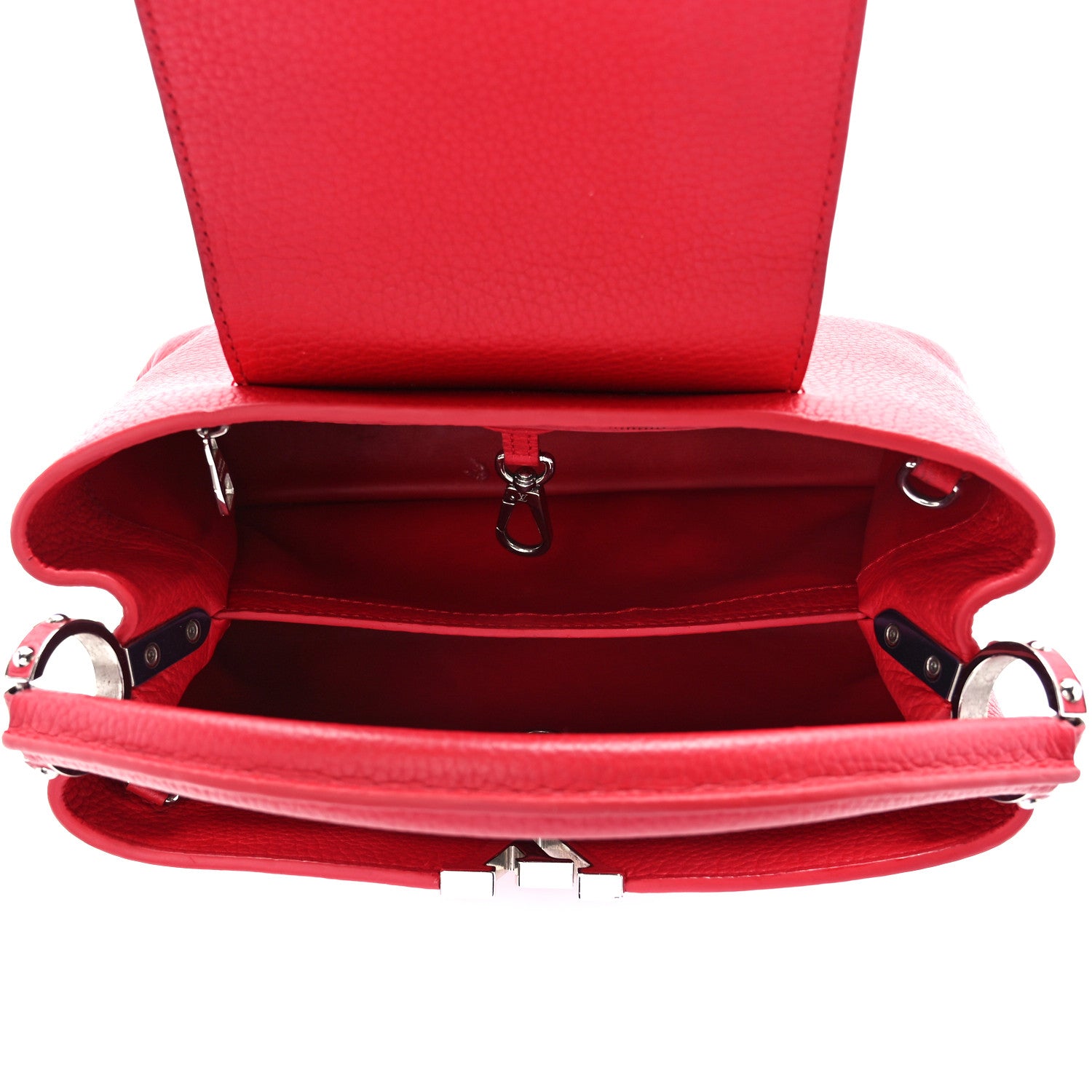 Louis Vuitton Taurillon Capucines PM Scarlet 4 of 10