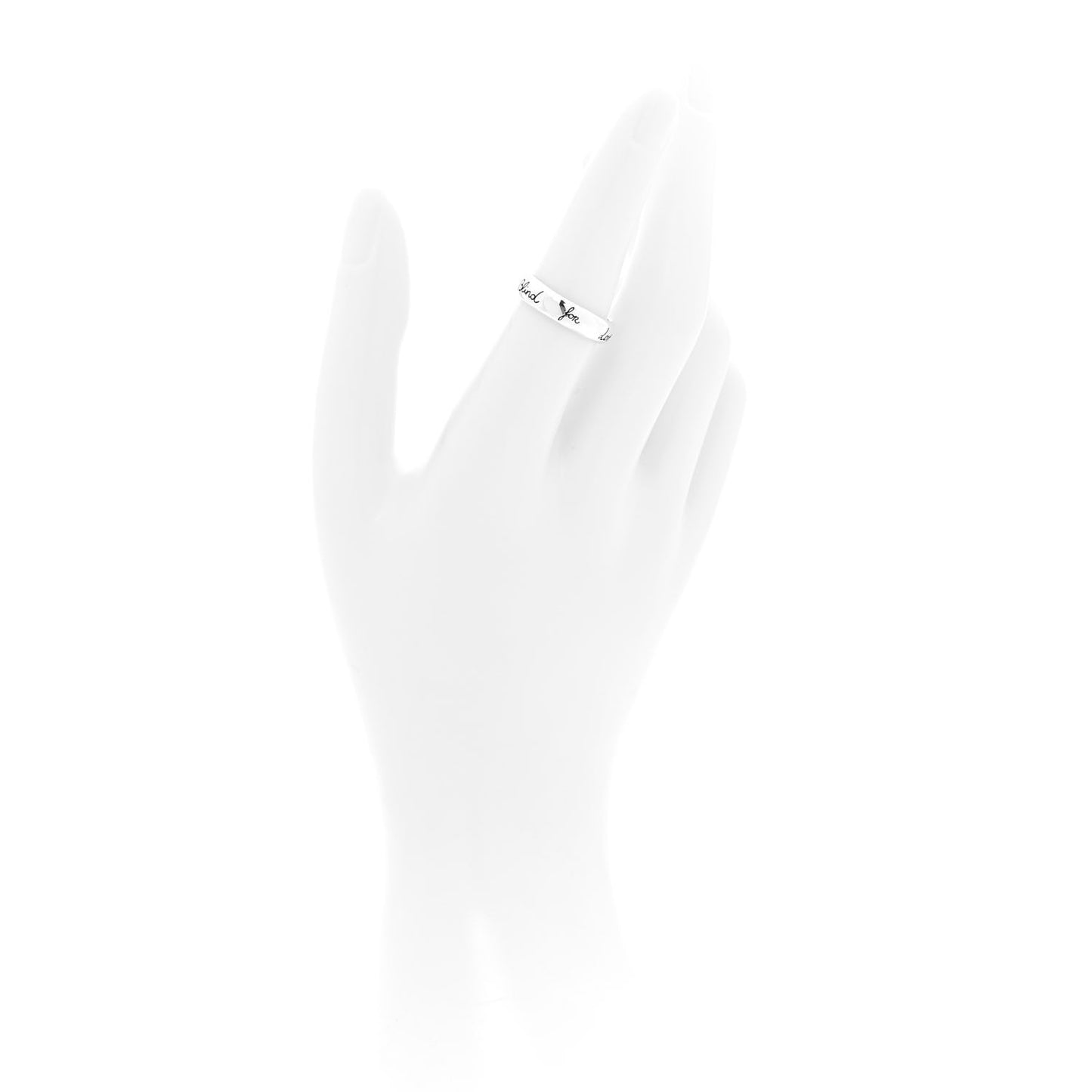 Sterling Silver Blind for Love Band Ring 54 6.75