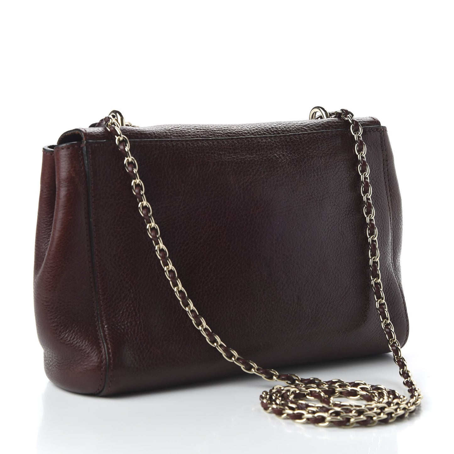 Small Classic Grain Calfskin Small Lily Flap Oxblood