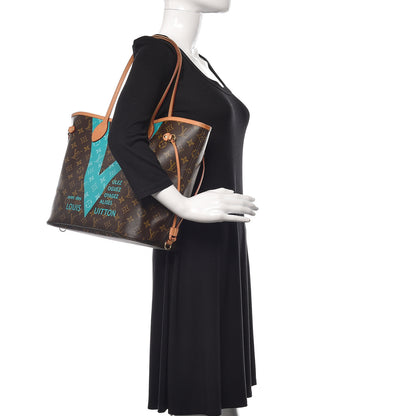 Louis Vuitton Monogram V Neverfull MM Turquoise 2 of 11